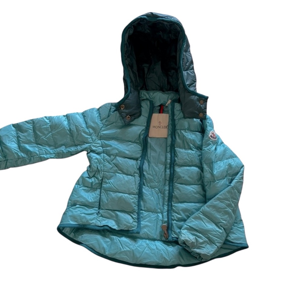 Moncler 2 Tone FINLANDE GIUBBOTTO JACKET Toddler Girl Sz 5 Authentic Dry Cleaned